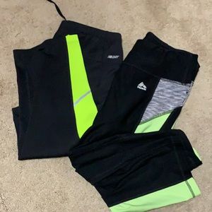 Black with neon yellow accents Capri